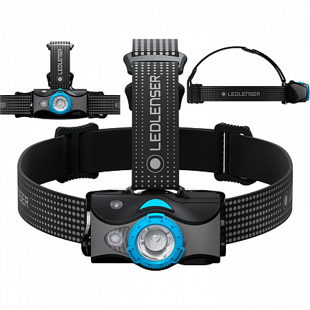 Светодиодный налобный фонарь Ledlenser MH7 аккумуляторный черно-голубой - фото Led Lenser (Лед Ленсер)