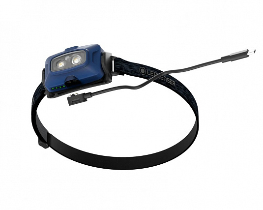 Светодиодный налобный фонарь Ledlenser HF4R Core аккумуляторный синий - фото Led Lenser (Лед Ленсер)