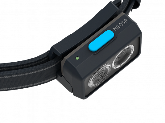 Светодиодный налобный фонарь Ledlenser NEO5R аккумуляторный для бега синий - фото Led Lenser (Лед Ленсер)