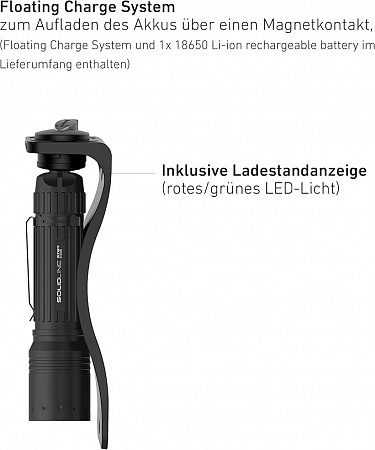Светодиодный ручной фонарь Ledlenser Solidline ST8R аккумуляторный - фото Led Lenser (Лед Ленсер)