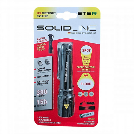 Светодиодный ручной фонарь Ledlenser Solidline ST5R аккумуляторный - фото Led Lenser (Лед Ленсер)