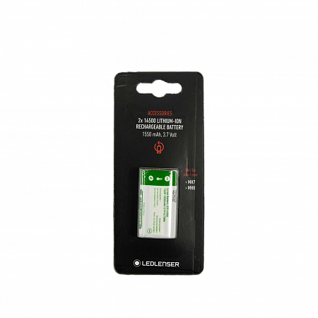 Аккумулятор литий-ионный Ledlenser 2х14500 (1550 мАч) для MH7, MH8 и iH9R - фото Led Lenser (Лед Ленсер)