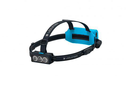 Светодиодный налобный фонарь Ledlenser NEO9R аккумуляторный для бега синий - фото Led Lenser (Лед Ленсер)