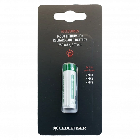 Аккумулятор литий-ионный Ledlenser 14500 (750 мАч)  - фото Led Lenser (Лед Ленсер)