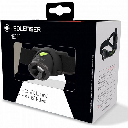Cветодиодный налобный фонарь Ledlenser NEO10R аккумуляторный для бега черный - фото Led Lenser (Лед Ленсер)