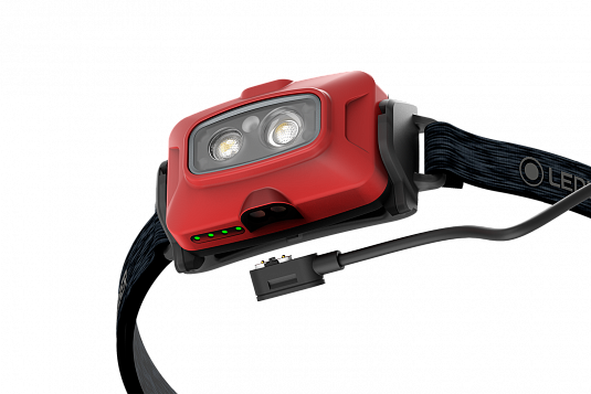 Светодиодный налобный фонарь Ledlenser HF4R Core аккумуляторный красный - фото Led Lenser (Лед Ленсер)