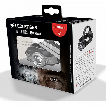Светодиодный налобный фонарь Ledlenser MH11 аккумуляторный черный - фото Led Lenser (Лед Ленсер)