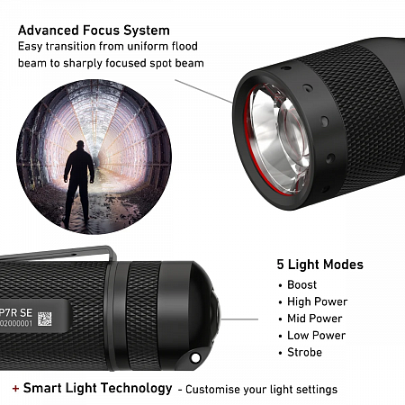 Светодиодный фонарь Ledlenser P7R SE аккумуляторный - фото Led Lenser (Лед Ленсер)