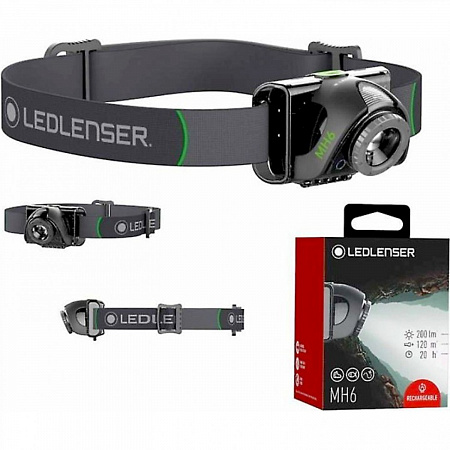 Светодиодный налобный фонарь Ledlenser MH6 аккумуляторный - фото Led Lenser (Лед Ленсер)