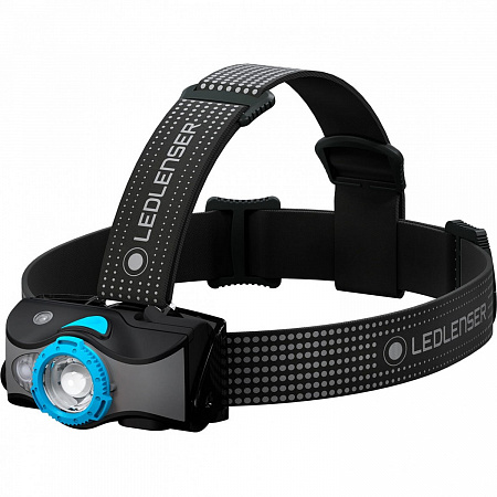 Светодиодный налобный фонарь Ledlenser MH7 аккумуляторный черно-голубой - фото Led Lenser (Лед Ленсер)