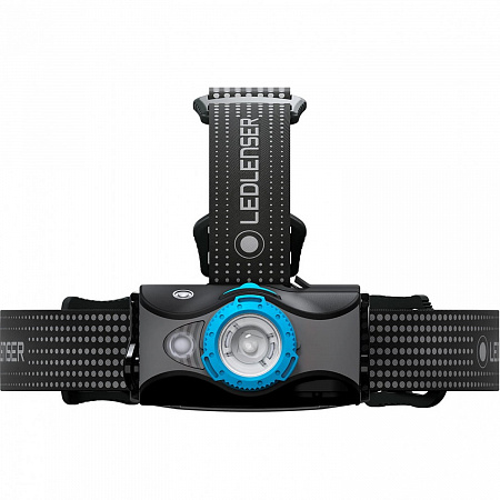 Светодиодный налобный фонарь Ledlenser MH7 аккумуляторный черно-голубой - фото Led Lenser (Лед Ленсер)