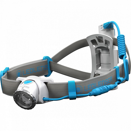 Cветодиодный налобный фонарь Ledlenser NEO10R аккумуляторный для бега голубой - фото Led Lenser (Лед Ленсер)