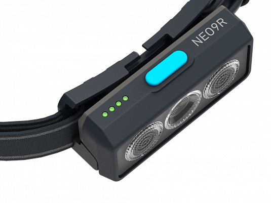 Светодиодный налобный фонарь Ledlenser NEO9R аккумуляторный для бега синий - фото Led Lenser (Лед Ленсер)