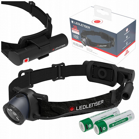 Светодиодный налобный фонарь Ledlenser H8R с 2-мя аккумуляторами - фото Led Lenser (Лед Ленсер)