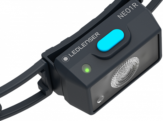 Светодиодный налобный фонарь Ledlenser NEO1R для бега черный/синий - фото Led Lenser (Лед Ленсер)