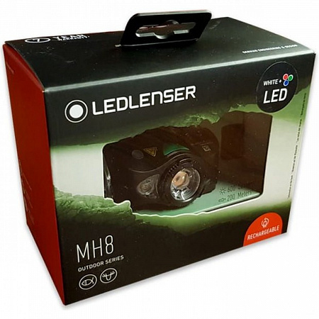 Светодиодный налобный фонарь Ledlenser MH8 аккумуляторный черно-серый - фото Led Lenser (Лед Ленсер)